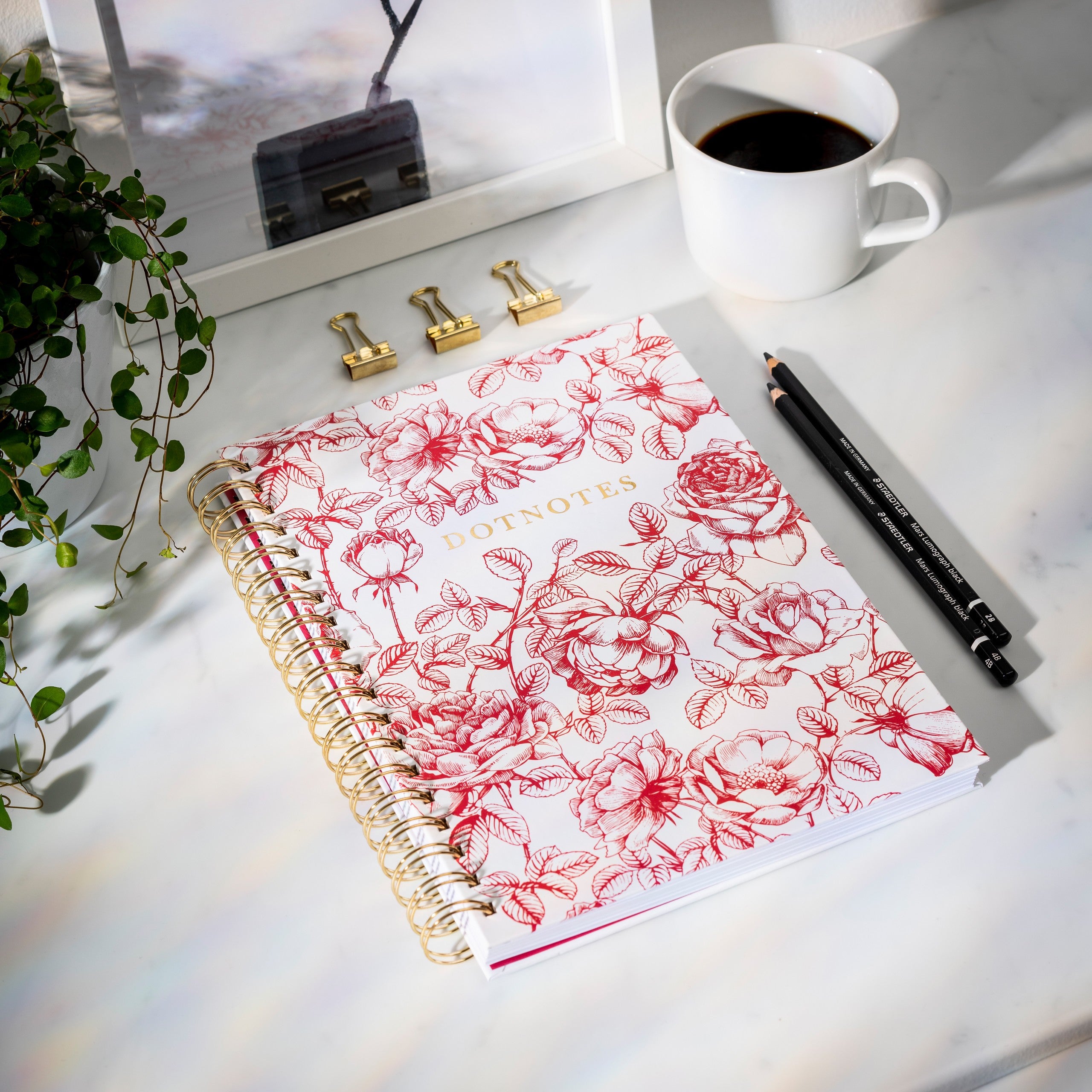 DotNotes B5 spiral Blomst