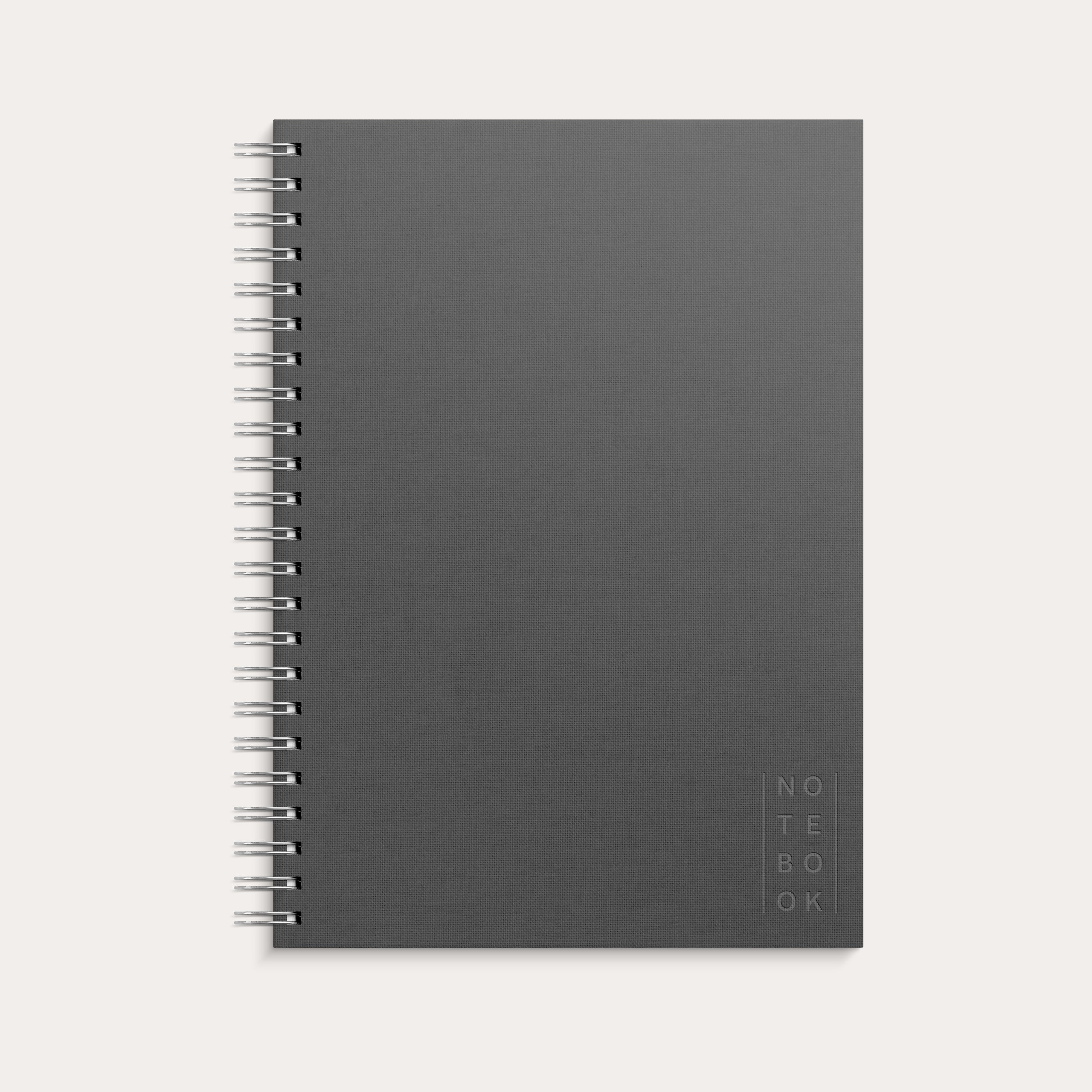 Notebook Textile dark grey lined A4