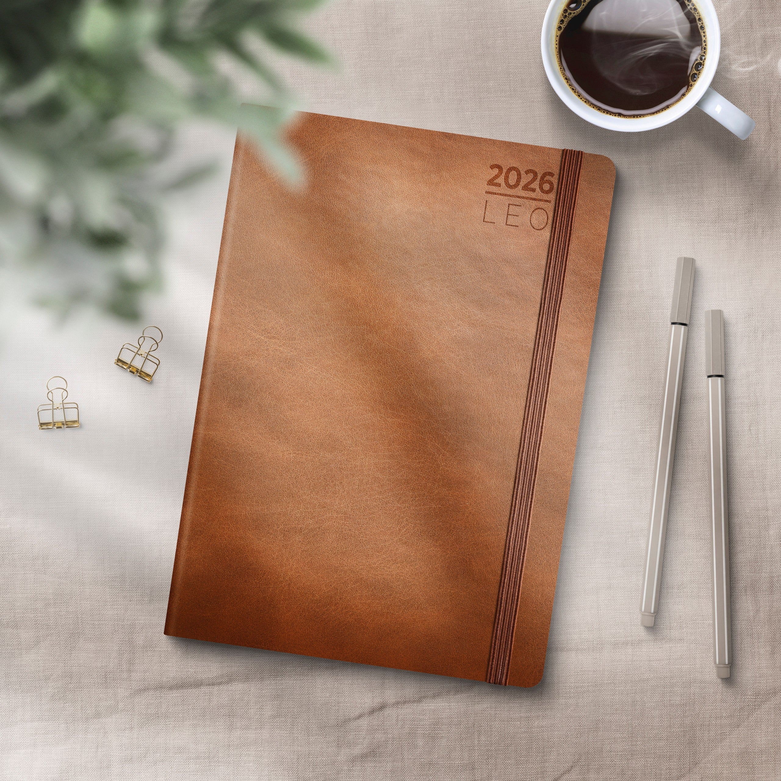 Kalender 2026 Leo Lite cognac