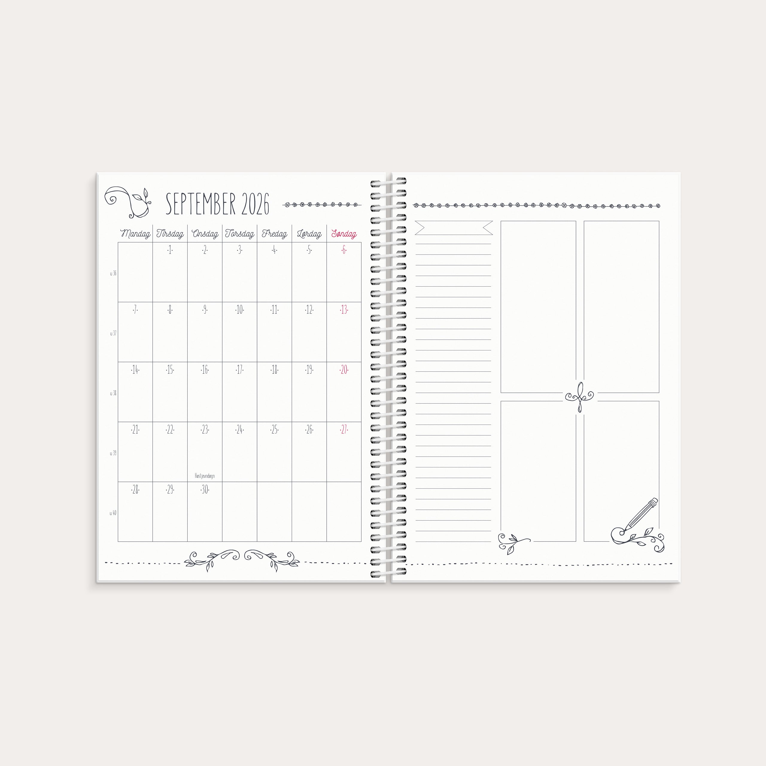Kalender Doodle 2026 A5