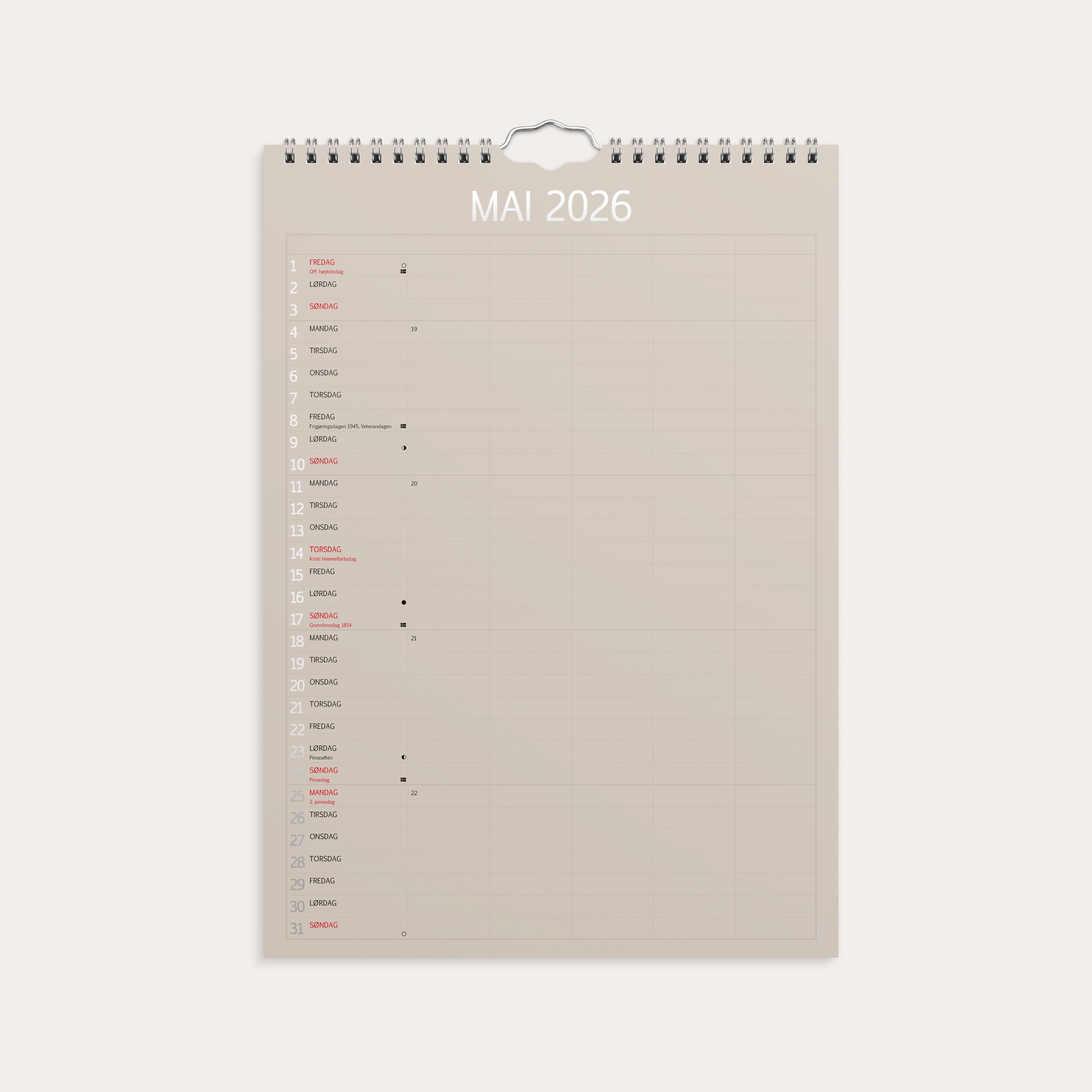 Familiekalender 2026 A4 Color